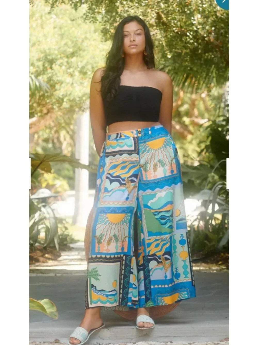 Maeve by Anthropologie Sunshine Wide Leg Colorful Pants Size 2 - Picture 2 of 12